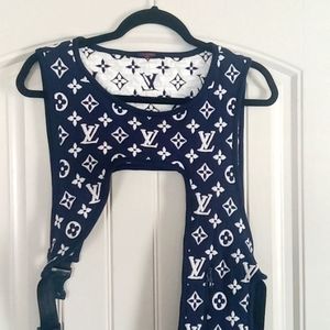 Louis Vuitton Monogram Midlayer Vest in Navy